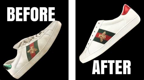 cleaning gucci sneakers|how to clean gucci ace shoes.